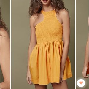 SWF Shirred Cut Out Mini Dress